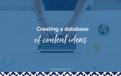 Creating a database of content ideas