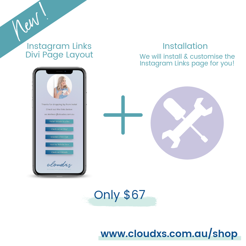 NEW - Instagram Links Divi Page Layout + Installation