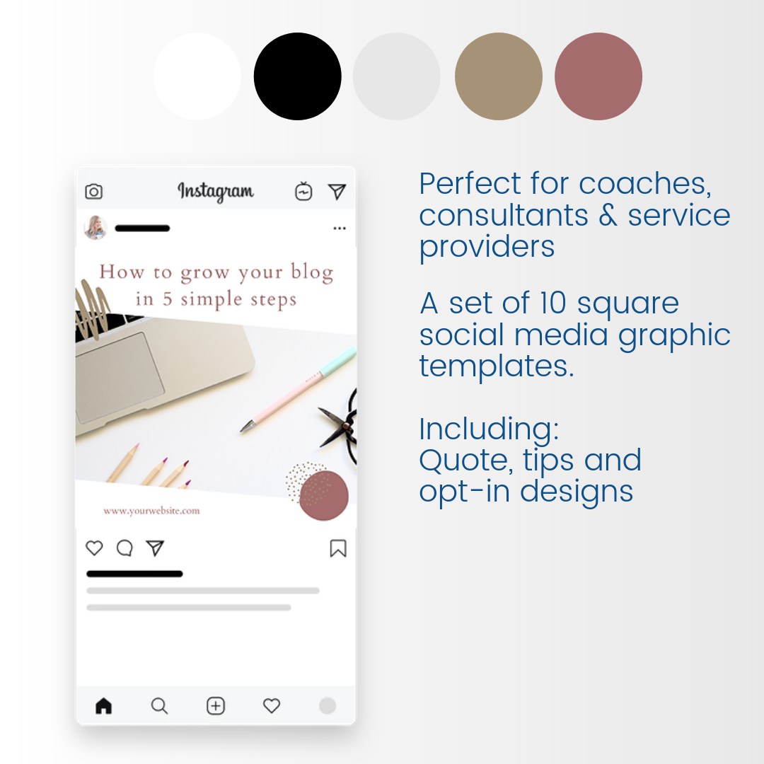 Neutral Lady Boss Canva Templates - Image 2