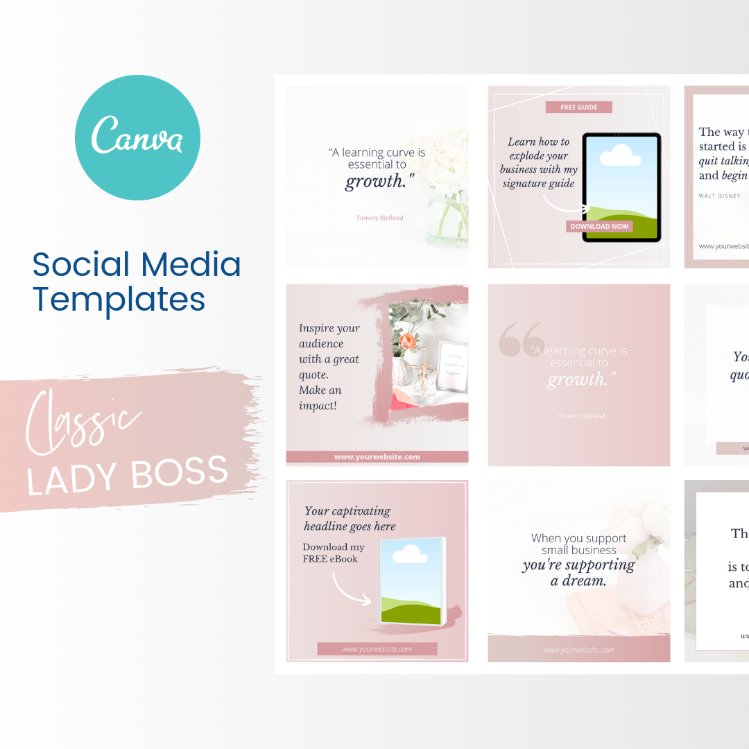 Classic Lady Boss Canva Templates